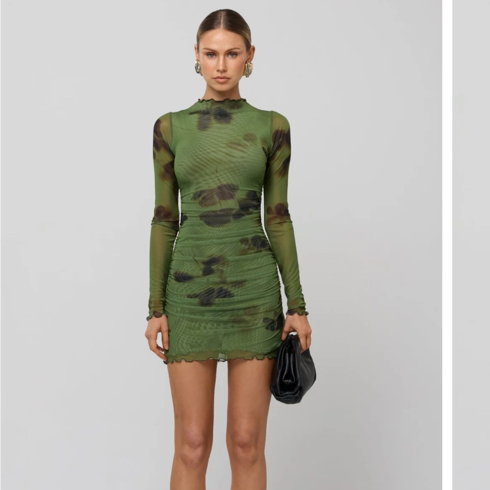 RESA Green Floral Mini Dress